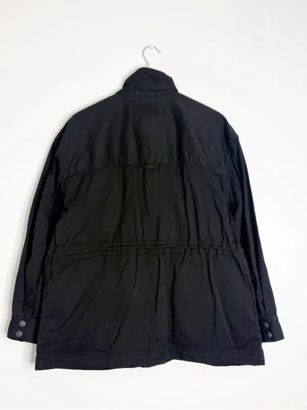 We The Free Free People Arya Utility Jacket Black Cotton Twill Size Medium - Image 5
