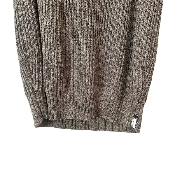 ONE TEASPOON Knit Metallic Turtleneck Mini Dress Gold Small‎ - Image 5