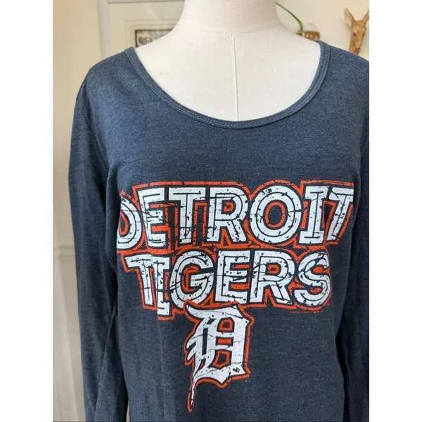 MLB Detroit Tigers Long Sleeve Scoop Neck T-shirt XL - Image 2