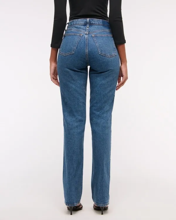 Abercrombie 90s Straight Mid-Rise Curve Love - Image 3