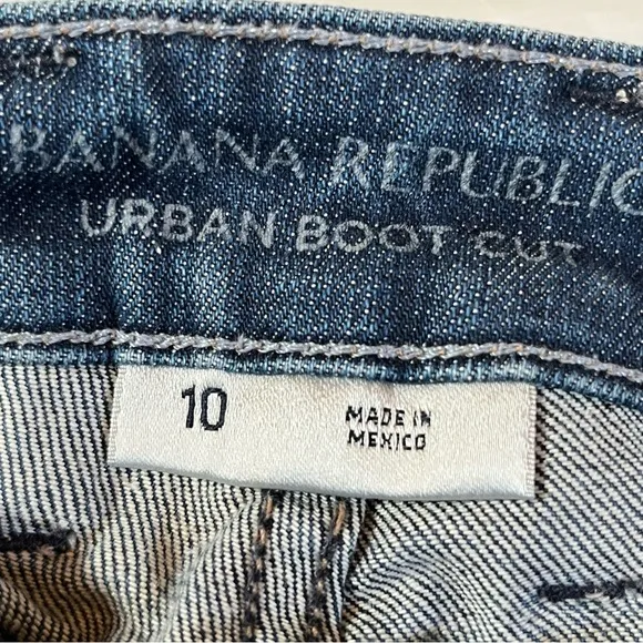 Banana Republic‎ Urban Bootcut Jeans Designer Blue Womens Size 10 Casual Denim - Image 4