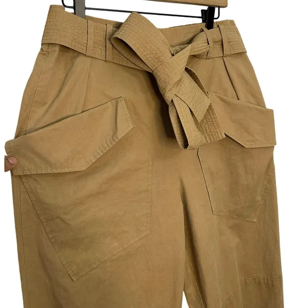 AMUR Lisette Cargo Pant Size Medium Tan Brown‎ Revolve Paper Bag Jogger Luxury - Image 6