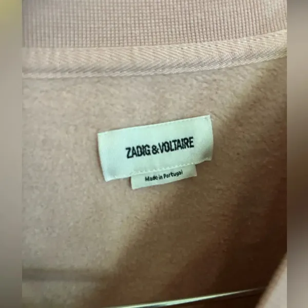 ZADIG & VOLTAIRE Upper Photoprint Graphic Heart Blush Pink Sweatshirt Size XS - Image 5