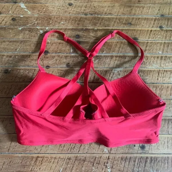 Victoria’s Secret red strappy racerback 32D lined Demi bra - Image 2