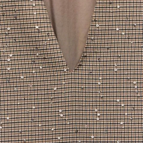Zara Brown Plaid Pleated Pinafore Mini Skirt Dress - Image 3