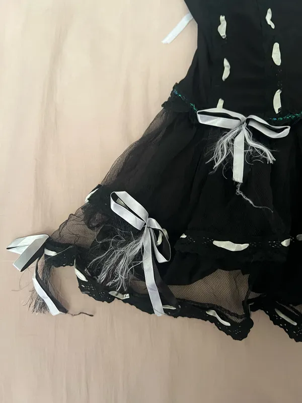 Black and white corset bow dress - Image 7