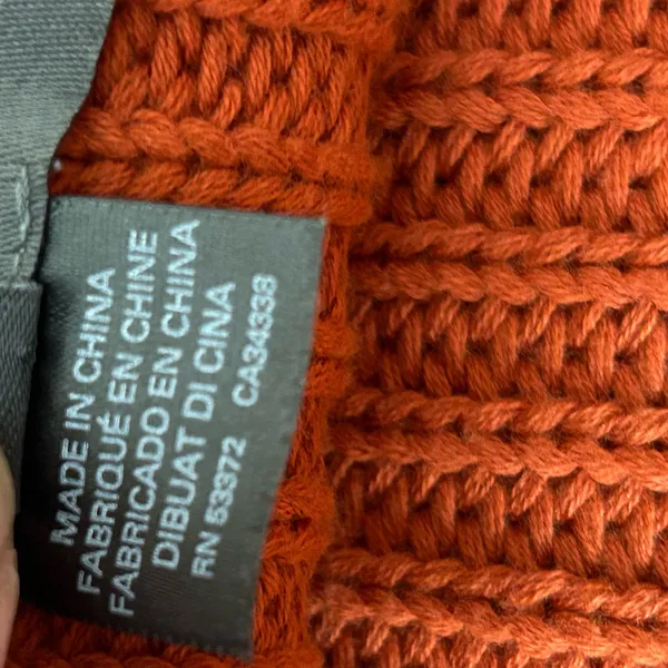 French Connection Womens burn Orange Knit Long Sleeve Sweater Stretch Top Size M - Image 6