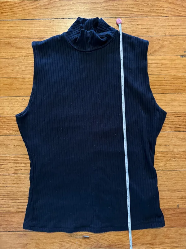 Abercrombie Black Lined Mock Neck Tuckable Tank - Image 2