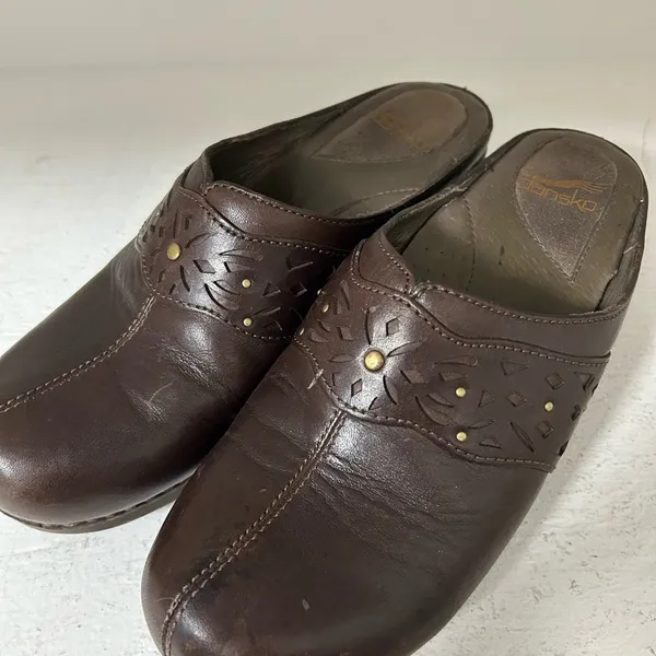 Dansko Dark Brown Leather Mules - Image 5