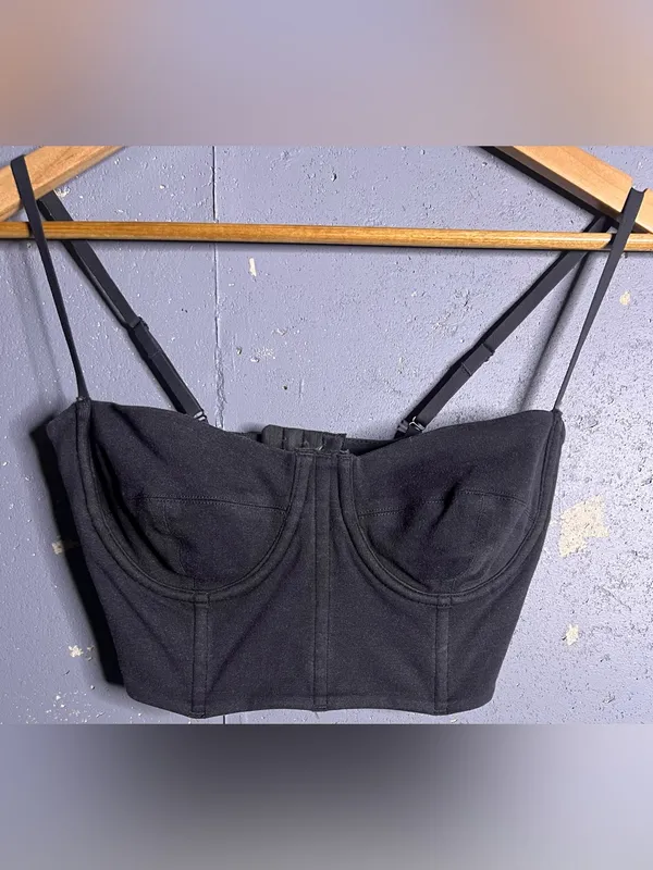 SKIMS Outdoor Bustier in Color: Ash Gray. Size XSMALL - Image 2