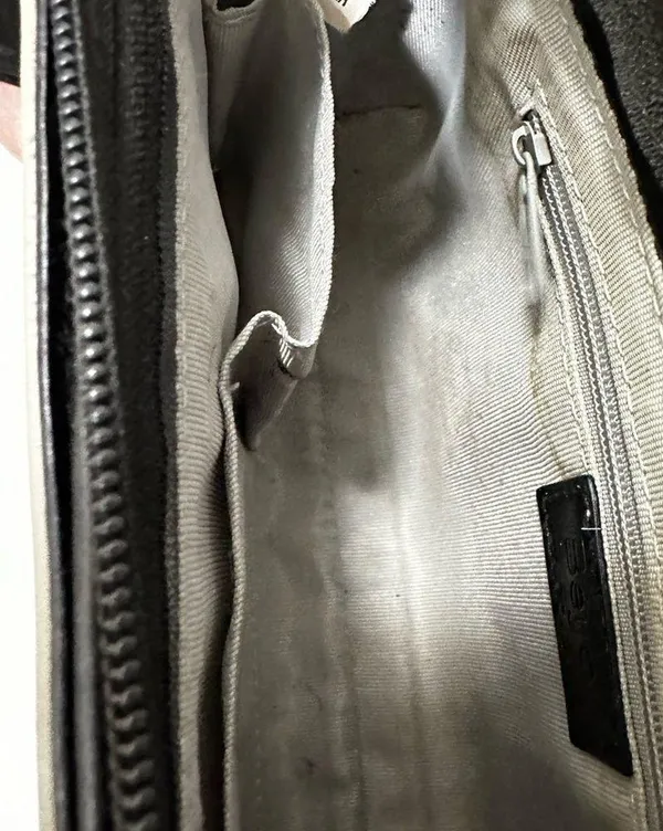 Beijo Shoulder Vintage Gray Bag with Black Double Straps - Image 2