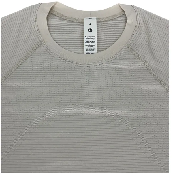 Lululemon Swiftly‎ Tech Cropped Short Sleeve 2.0 Mojave Tan Size 4 - Image 4