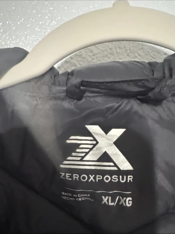ZeroXposur Black Hooded Quilted Puffer Jacket Coat XL - Image 2