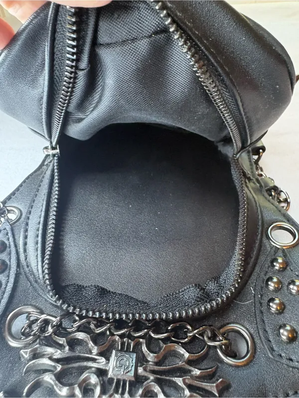 Steel Master Skull Studded Gothic Steampunk Crossbody Hip Holster Bag - Image 8