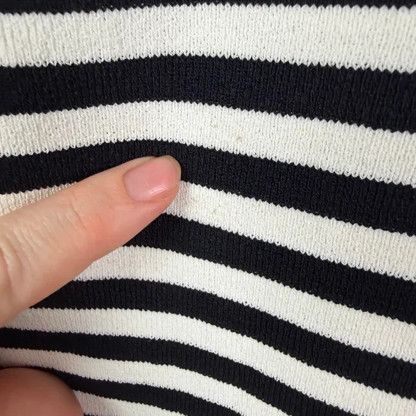 AK Anne Klein Striped Knit Cardigan Sweater Tank Top Set Size L/PL Mod Layering‎ - Image 8