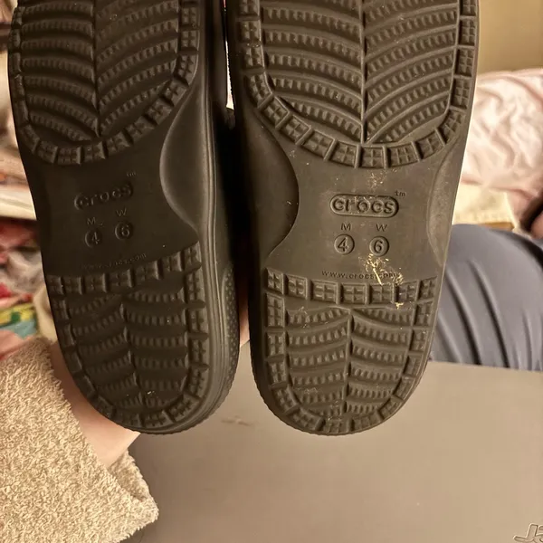CROCS CLASSIC UNISEX BLACK DOUBLE-STRAP SANDA size 6 - Image 4