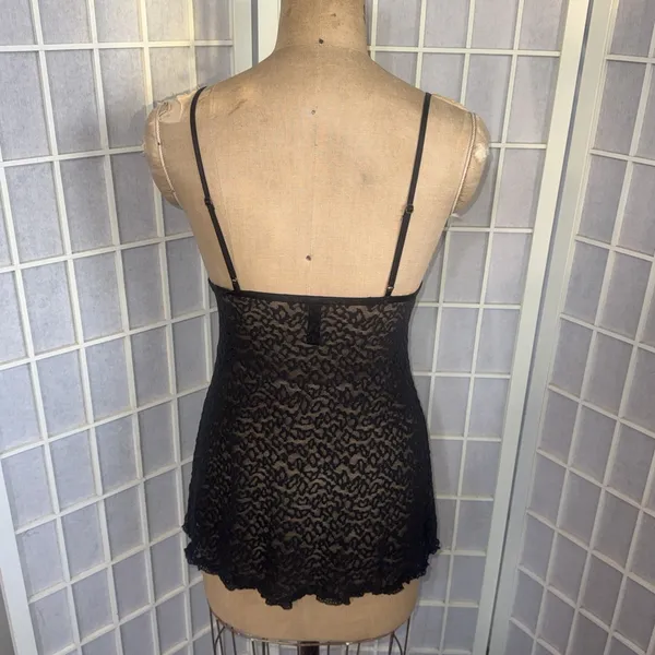 Vintage Victoria's Secret Y2K Fairy The Lacie Lace Babydoll Bow Sheet Black Cami - Image 4