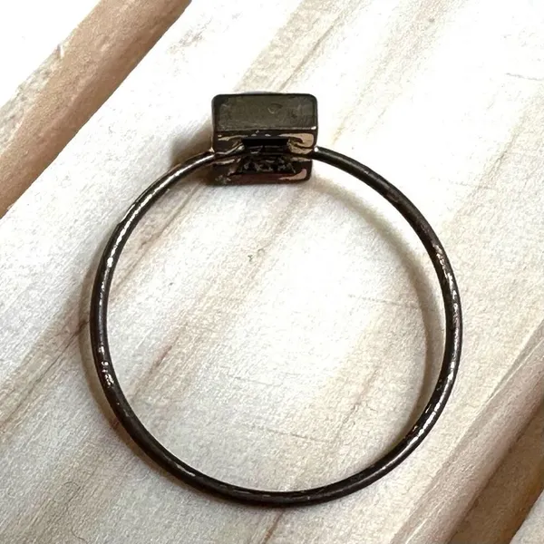 Turquoise blue square dainty ring Blue - Image 8