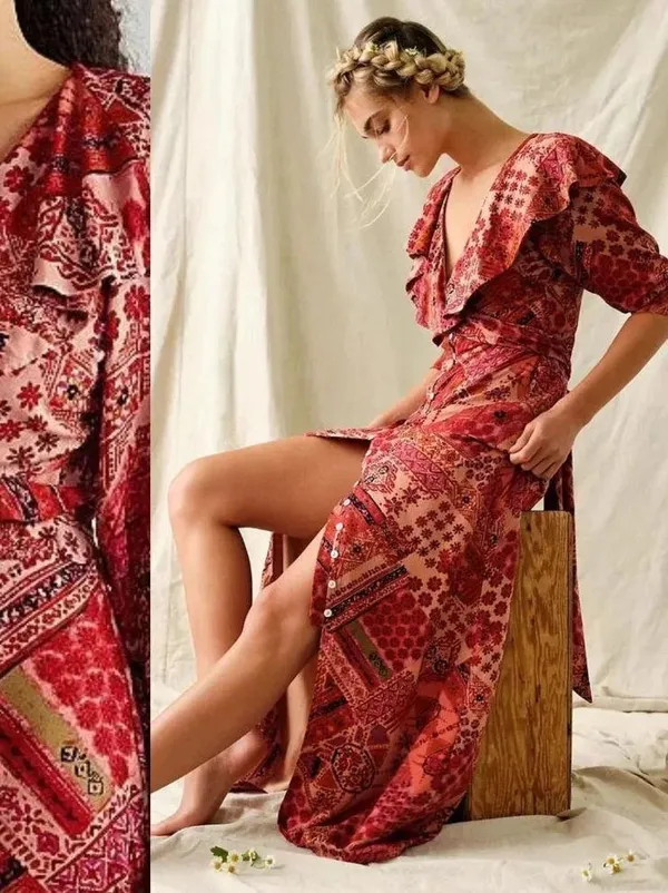 Free People Lennon Dress in Red Size Small NWT $168 - Image 3