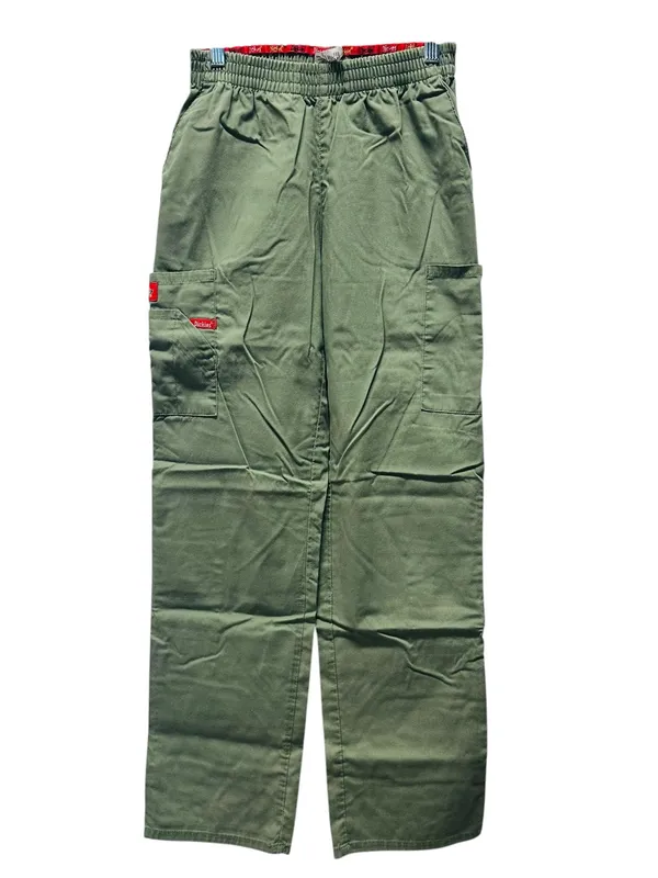 Dickies Olive Straight-Leg Utility Pants with Red Drawcord - Image 2