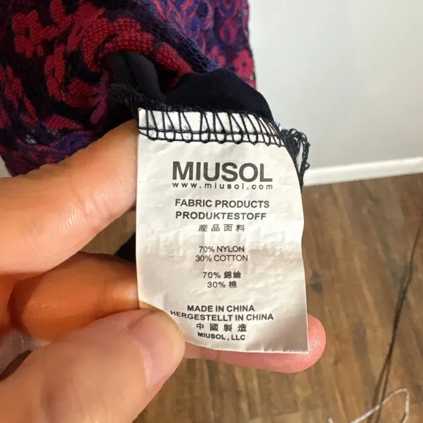 🔆 Miusol Amazon red and blue lacy cocktail dress - Image 4