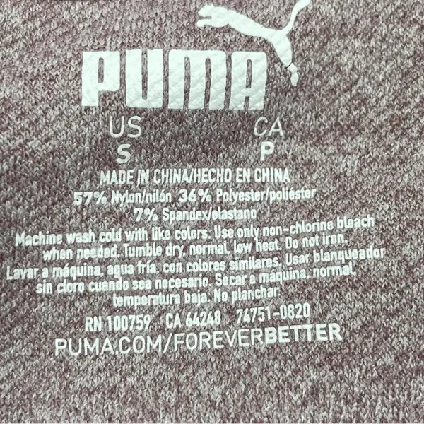 Puma Sports Bra‎ Adjustable Straps Mauve Yoga Gym Wear Size Small - Image 6