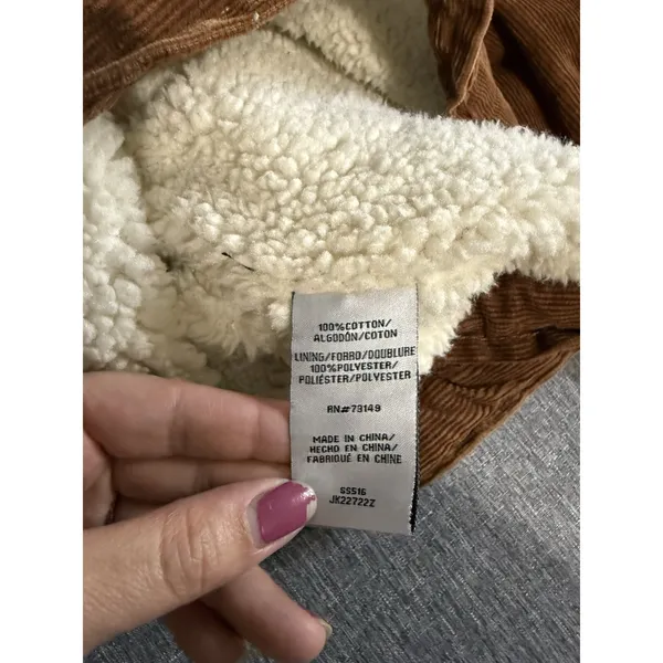 BBJ Los Angeles Women's Brown Cotton Sherpa Lined Trucker Jacket Pockets Sz XL - Image 10
