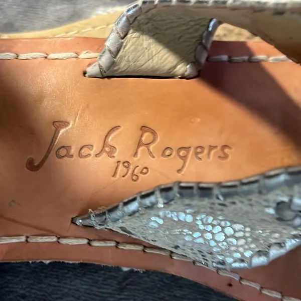 Jack Rogers gold leather sandal 10 - Image 7