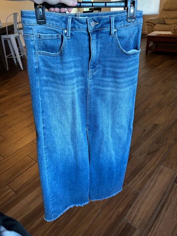 Denim Risen Skirt - Image 3