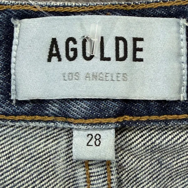 Agolde Cooper Cargo Jeans 28 Blue Organic Cotton Relaxed High Waisted Utility - Image 12