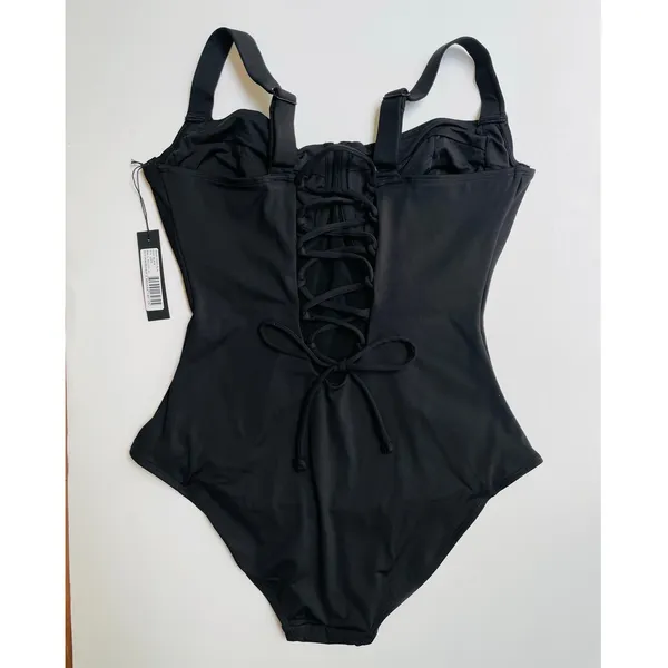 TA3 Lifty One Piece Swimsuit Corset Sculpting Black Size XL Regular/Long H/I - Image 4