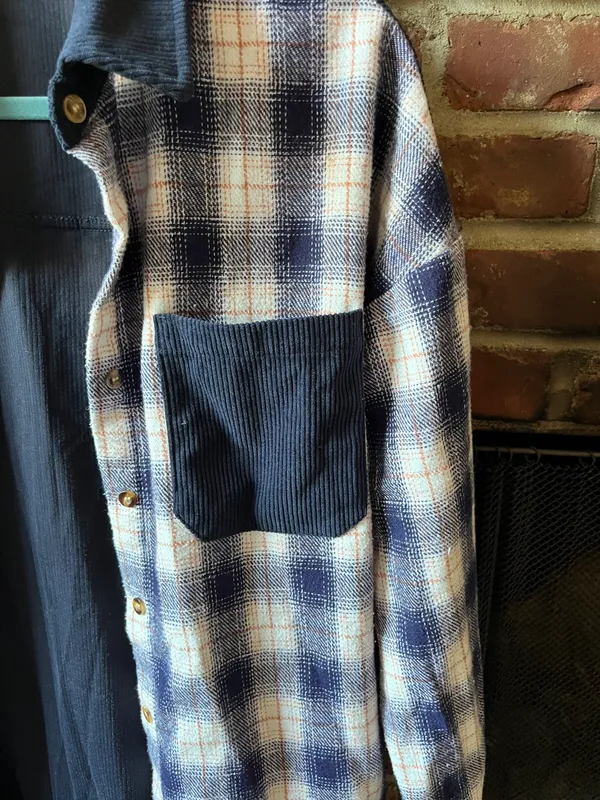 Amazon Navy Contrast Shacket - Image 5