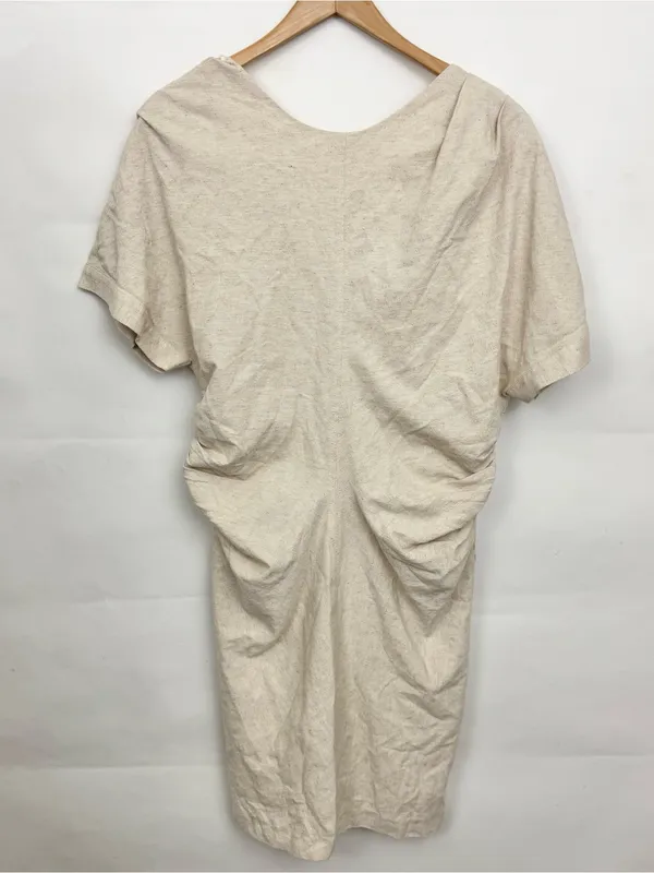 NWT Zara Ruched Open Back Twist Linen Mini Dress XXL - Image 3