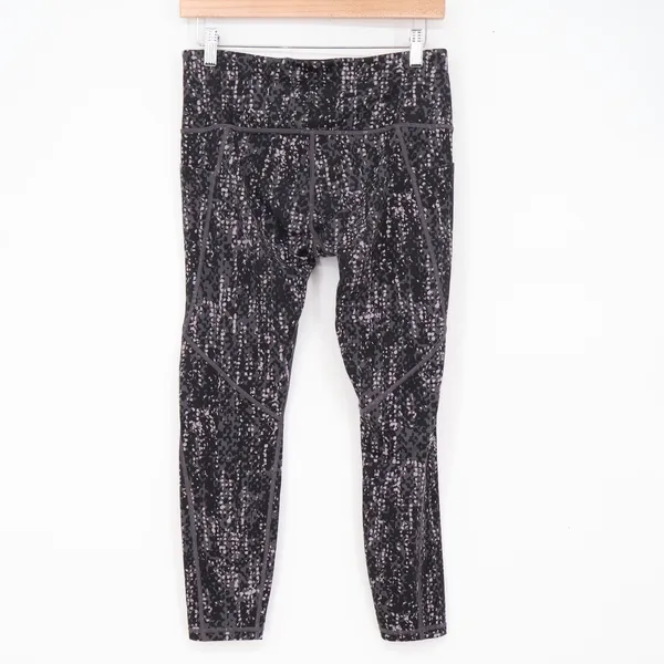 Athleta Leggings Womens MP Salutation Stash Grey Lavender Abstract Print - Image 5