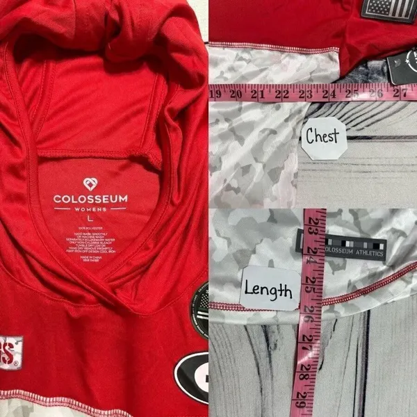 Colosseum NWT Georgia Bulldogs Women’s Lightweight Hoodie‎ Sz Large Camo Military - Image 2