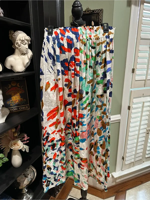 Anthropologie Marie Oliver Abstract Brushstroke Maxi Skirt – Multicolor – Size Small - Image 6