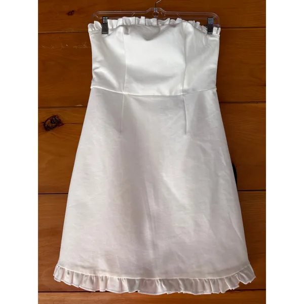 Lulus Little Lovely Ivory Strapless Mini Dress Party Cocktail Engagement Medium - Image 2