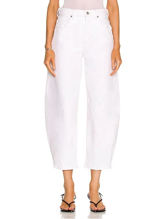 Citizens Of Humanity White Wide-Leg Cropped Jeans - Image 2