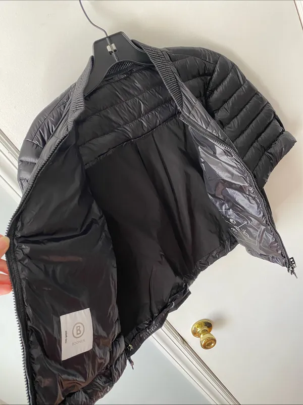 Bogner Down Filled Short Sleeved Jacket Black Size 6 - Image 9