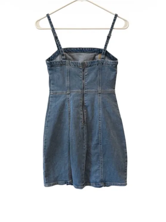 Aeropostale Women’s Light Blue Denim Stretch Dress with Slim Straps - Image 4