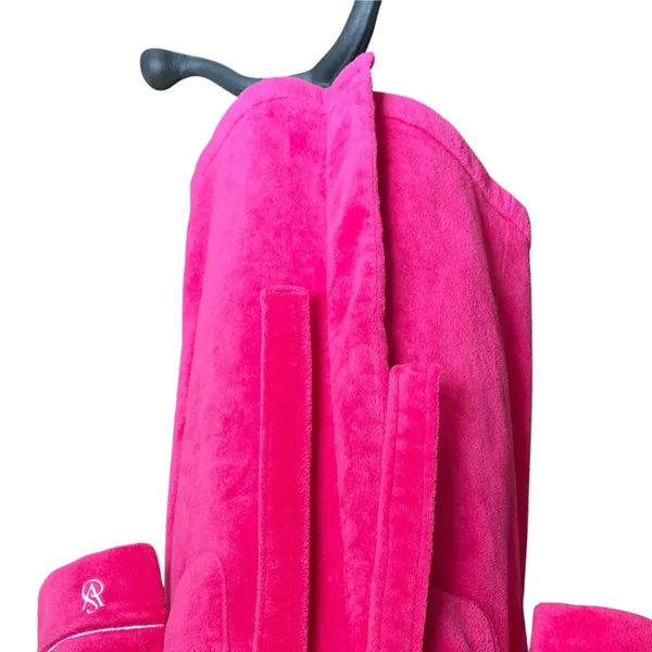 Victoria's Secret Cozy Plush Robe Vibrant Hot Pink Color Matching Fabric Belt XL - Image 4