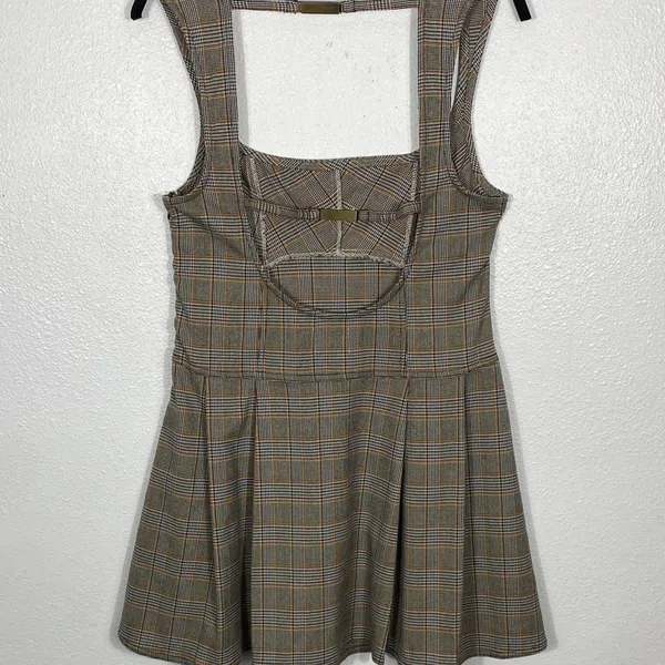 BDG Gray Plaid Midi Dress Size L - Image 7