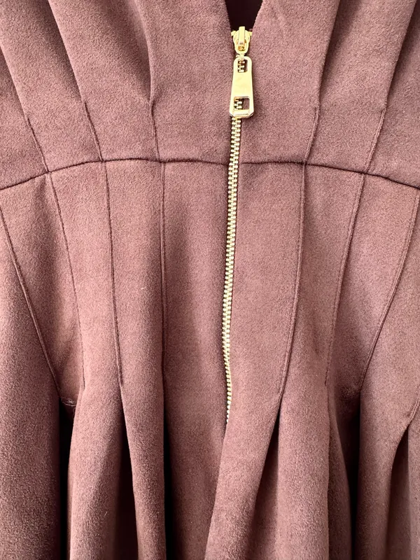 Anthropologie The Tobie Faux Suede Maxi Shirt Dress by Exquise, Size XS - Image 10