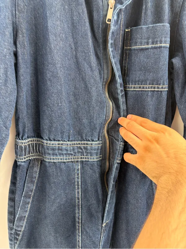 Anthropologie nully seventy + mochi Lorna denim blue jumpsuit size 4 NWT $215 - Image 7