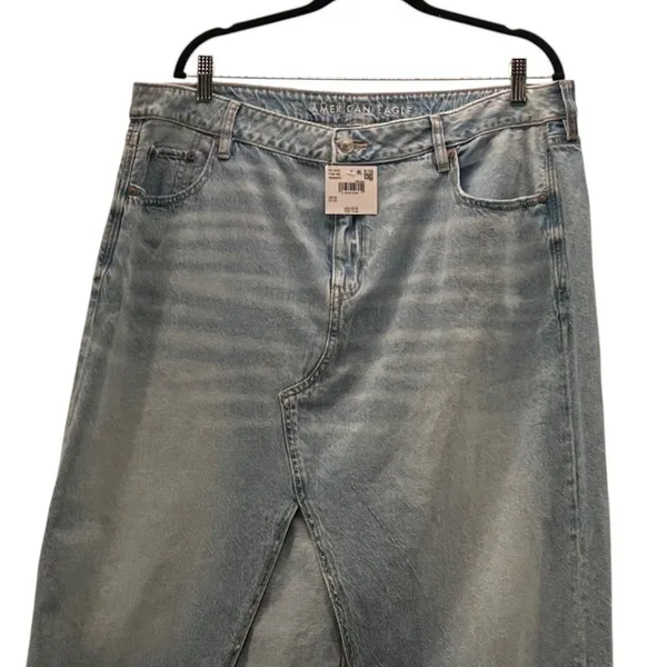 American Eagle‎ Maxi Jean Skirt Blue 20 - Image 3