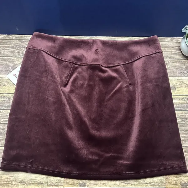 Lululemon Scuba High Rise Mini Skirt Velvet NWT Size XL (GARN) LW8AL9S - Image 7