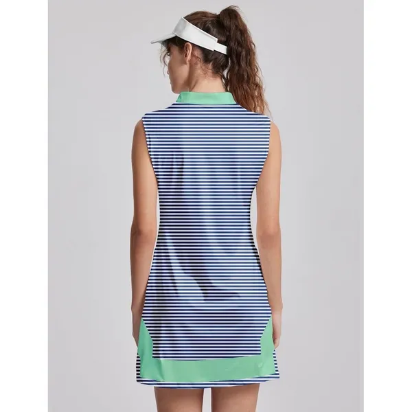 ACEGOLFS Tennis Dress 2 Pockets Sleeveless Golf Quarter Zip Collar‎ UPF+50 - Image 2