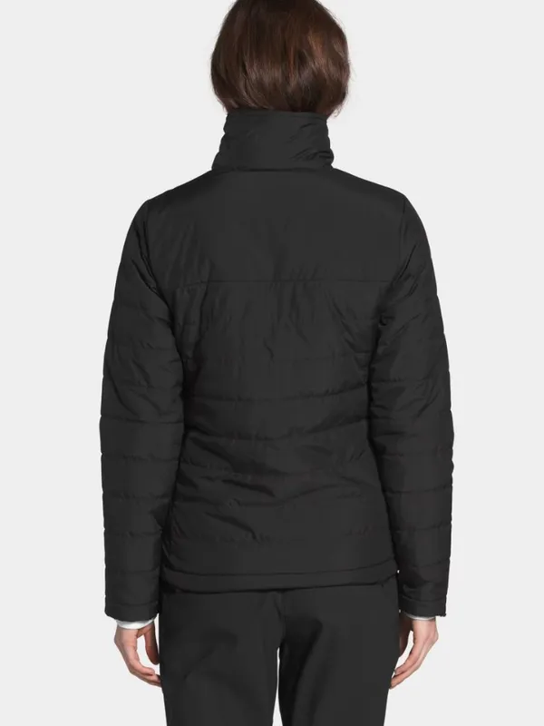 The North Face Mossbud Insulated Reversible Full Zip Puffer Fleece Jacket Black - Image 4