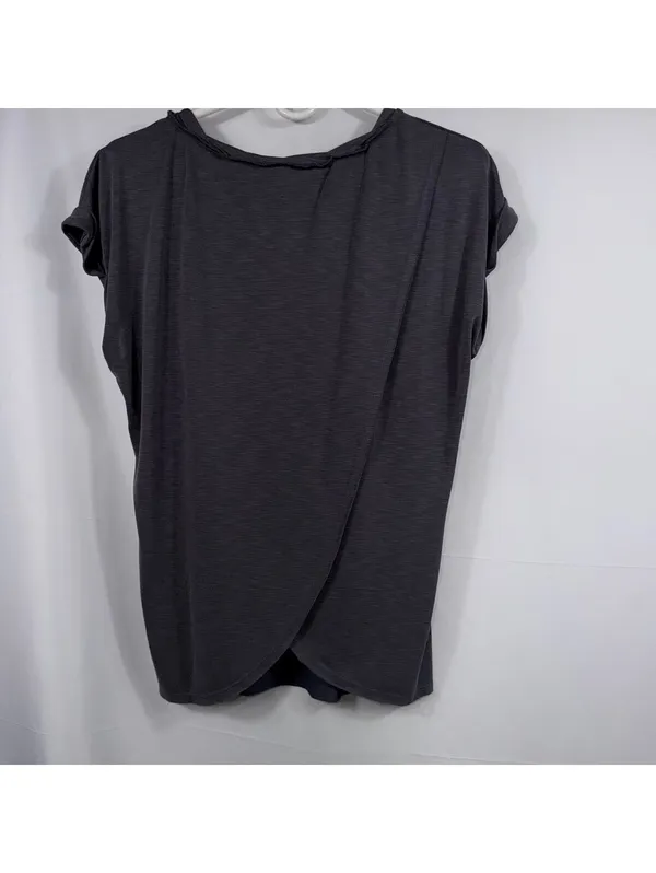 BKE Gray Modal Tulip Back Top Small Short Sleeve - Image 9