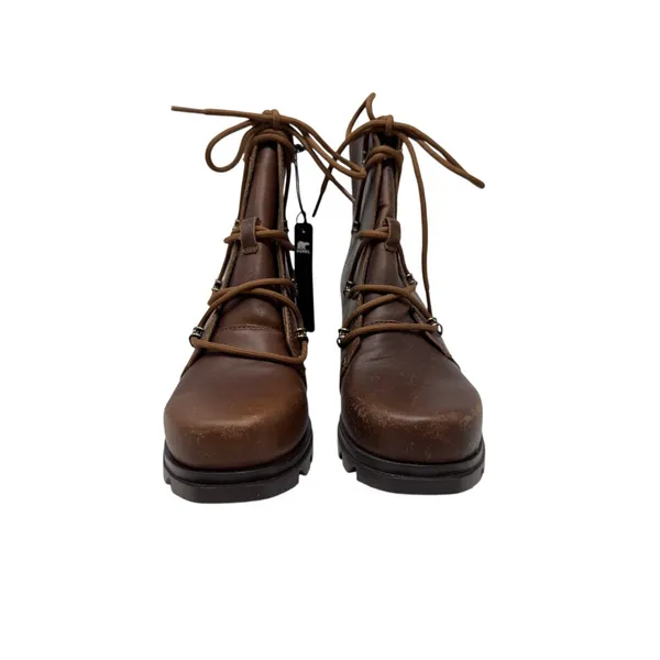 Sorel Joan Of Arctic‎ Wedge III Brown Leather Lace Up Boots Women Size 9 - Image 5